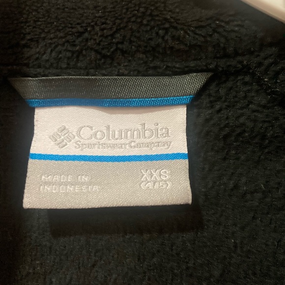 Columbia kids fleece jacket black and red size 4/5 - Picture 5 of 5